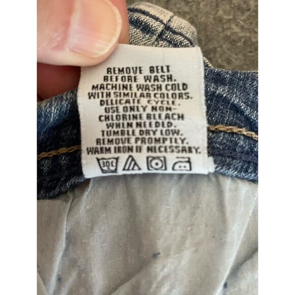 Bongo Micro Mini Denim Jean Shorts Womens 7 Jr Low Rise Hot Pants Y2K Beach Rave - Picture 7 of 11